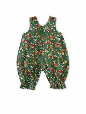Anna Cole by La Jenns Christmas Romper 9M NWOT Wagon Bunny Cotton